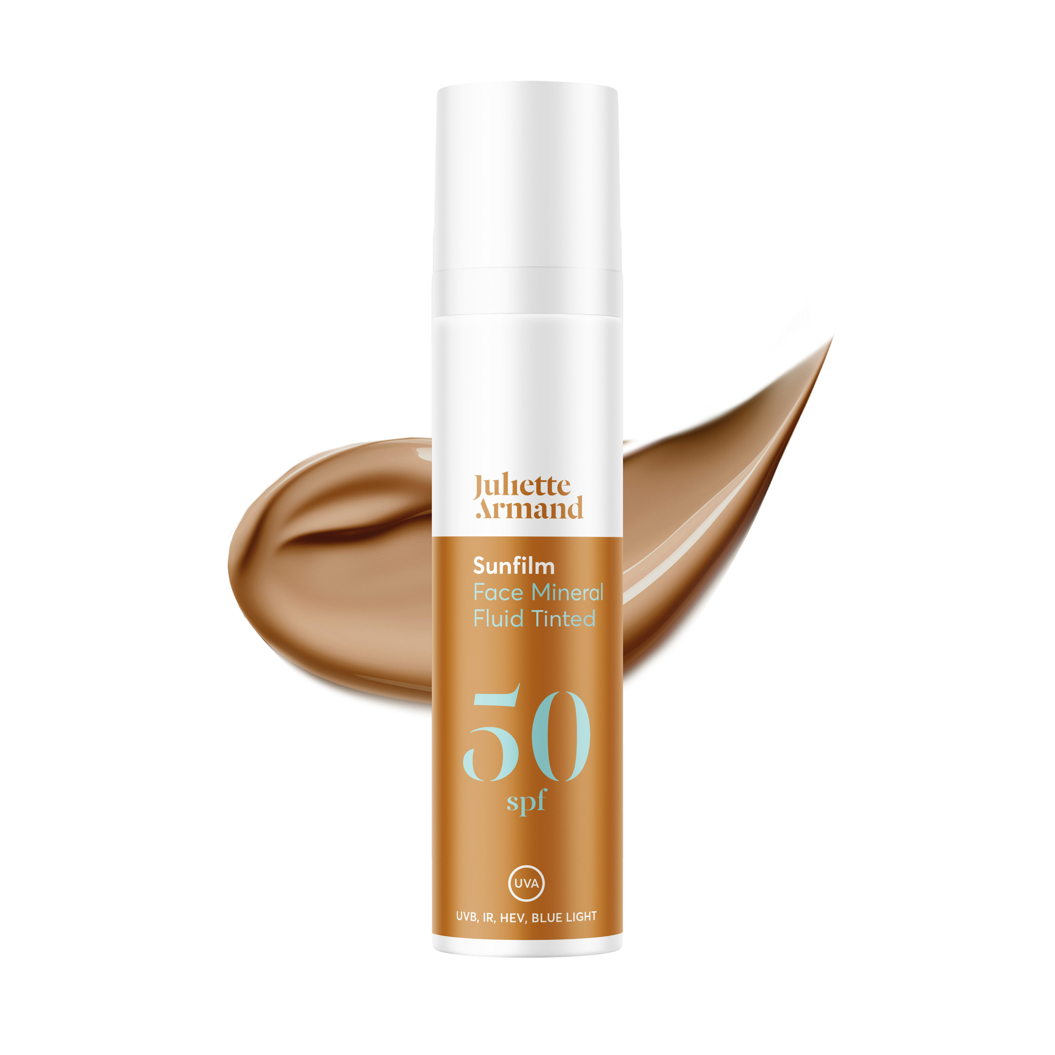 Face Mineral Fluid Tinted SPF 50 40ml with texture
